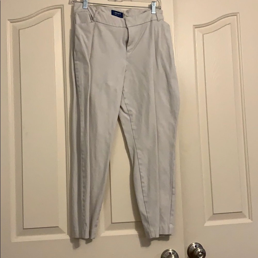 khaki pixie cut pants